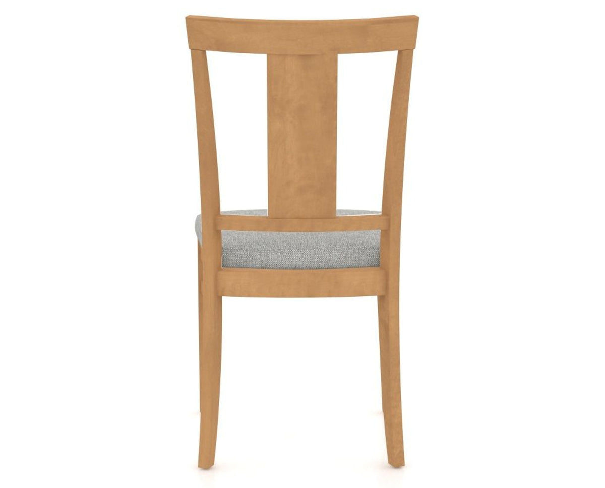 Canadel Dining Chair 5024 in 7C Fabric and 20 Caramel Washed, back view
