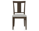 Canadel Dining Chair 5024 in 7C Fabric and 29 Hazelnut Washed, front view