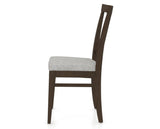 Canadel Dining Chair 5024 in 7C Fabric and 29 Hazelnut Washed, side view