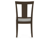 Canadel Dining Chair 5024 in 7C Fabric and 29 Hazelnut Washed, back view