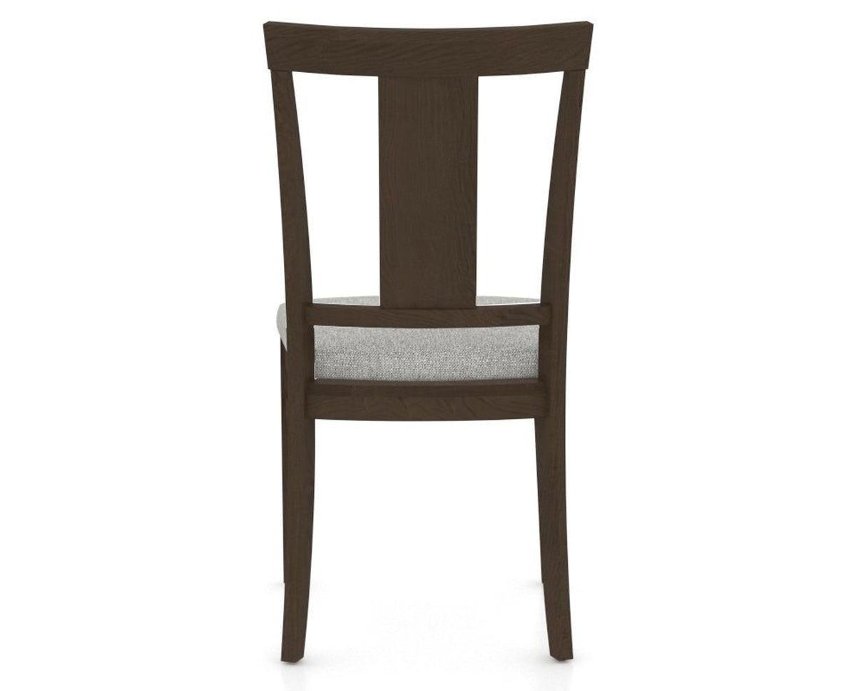 Canadel Dining Chair 5024 in 7C Fabric and 29 Hazelnut Washed, back view