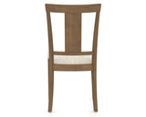 Canadel Dining Chair 5024 in FT InsideOut® and 25 Pecan Washed, back view