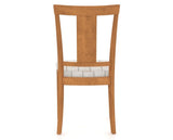 Canadel Dining Chair 5024 in OZ Fabric and 01 Honey Washed, back view