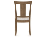 Canadel Dining Chair 5024 in OZ Fabric and 25 Pecan Washed, back view