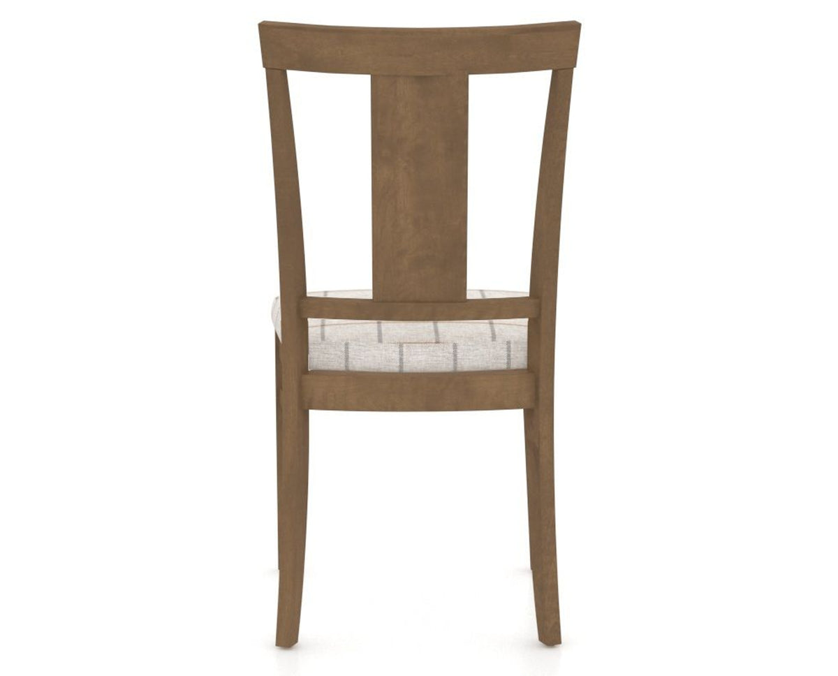 Canadel Dining Chair 5024 in OZ Fabric and 25 Pecan Washed, back view