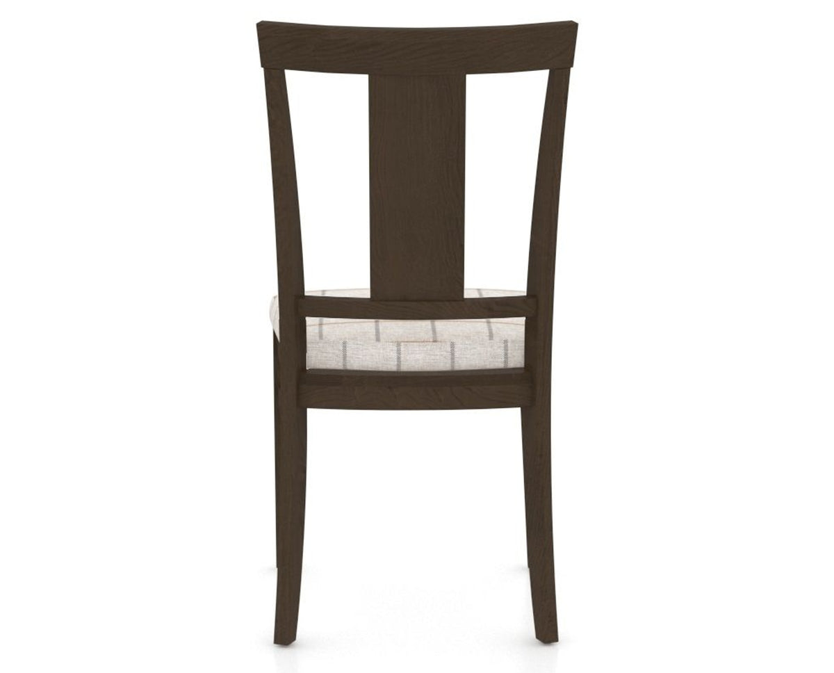 Canadel Dining Chair 5024 in OZ Fabric and 29 Hazelnut Washed, back view