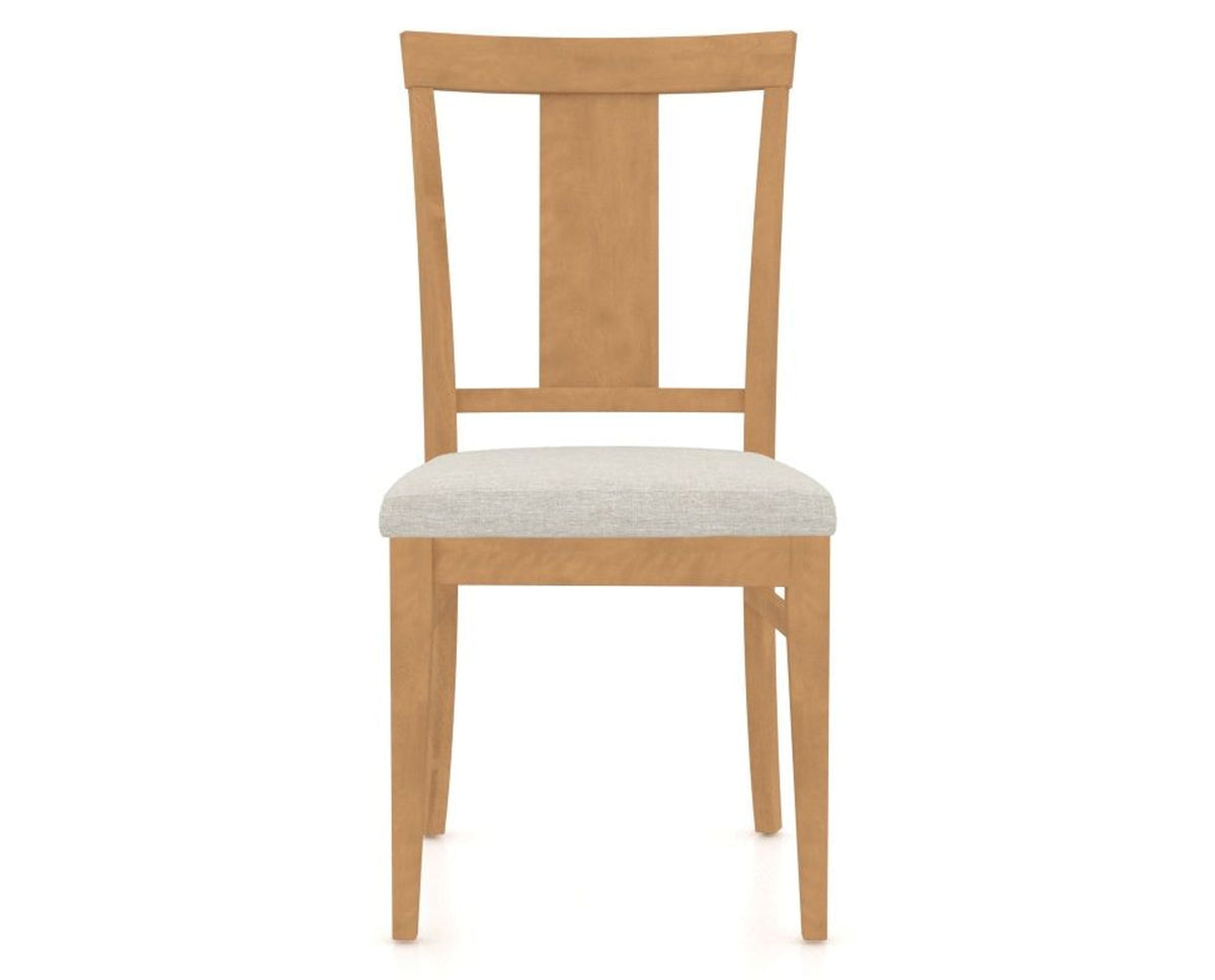 Canadel Dining Chair 5024 in TB Fabric and 20 Caramel Washed, front view