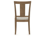 Canadel Dining Chair 5024 in TB Fabric and 25 Pecan Washed, back view