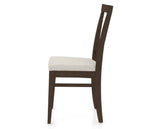 Canadel Dining Chair 5024 in TB Fabric and 29 Hazelnut Washed, side view