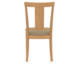 Canadel Dining Chair 5024 in XY Faux Leather and 20 Caramel Washed, back view