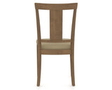 Canadel Dining Chair 5024 in XY Faux Leather and 25 Pecan Washed, back view
