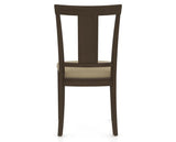 Canadel Dining Chair 5024 in XY Faux Leather and 29 Hazelnut Washed, back view