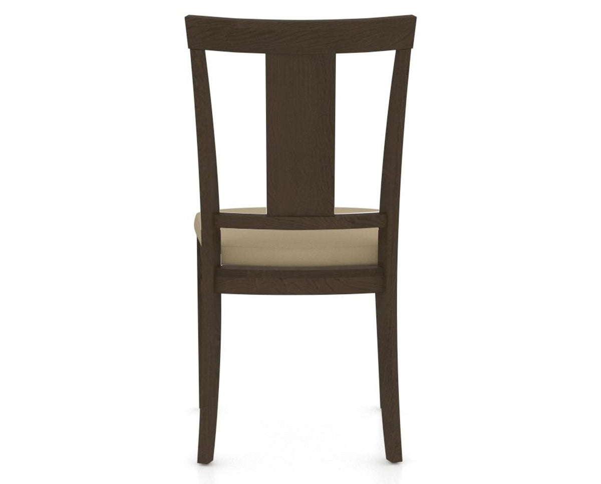 Canadel Dining Chair 5024 in XY Faux Leather and 29 Hazelnut Washed, back view