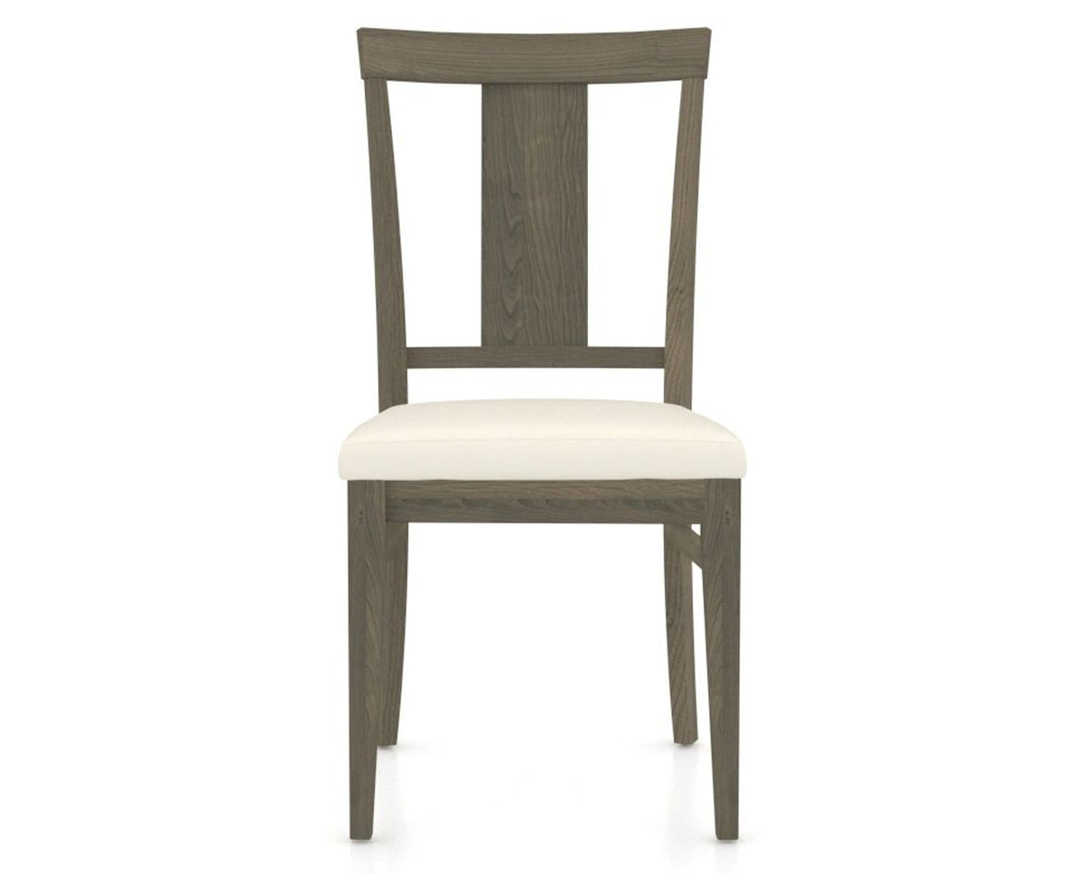 Canadel Dining Chair 5024 in YJ Faux Leather and 08 Shadow, front view