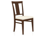 Canadel Dining Chair 5024 in YJ Faux Leather and 19 Cognac Washed, three-quarter view
