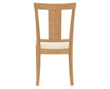 Canadel Dining Chair 5024 in YJ Faux Leather and 20 Caramel Washed, back view