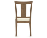 Canadel Dining Chair 5024 in YJ Faux Leather and 25 Pecan Washed, back view