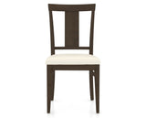 Canadel Dining Chair 5024 in YJ Faux Leather and 29 Hazelnut Washed, front view
