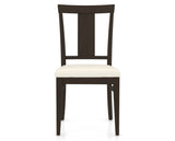 Canadel Dining Chair 5024 in YJ Faux Leather and 59 Davy's Grey, front view