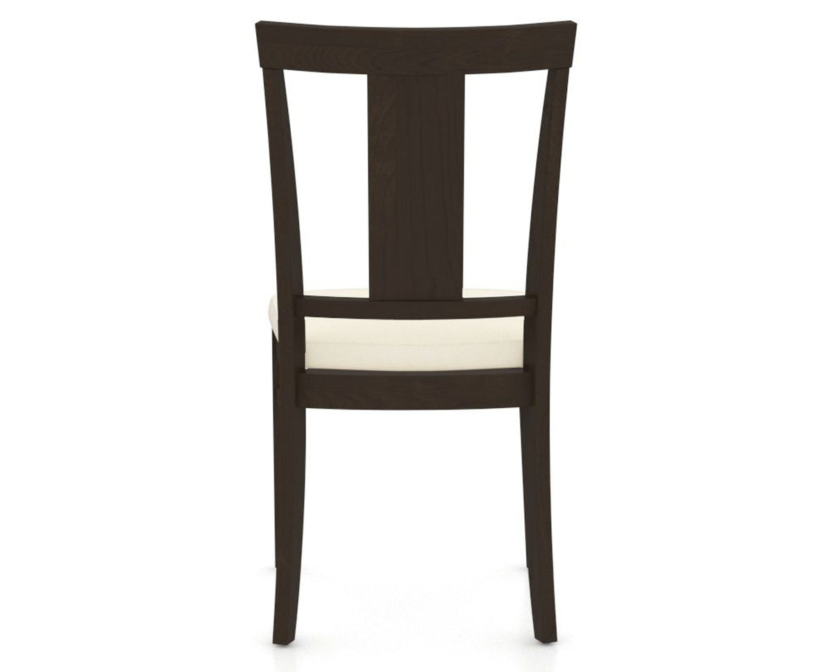 Canadel Dining Chair 5024 in YJ Faux Leather and 59 Davy's Grey, back view