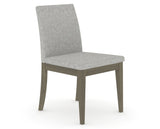 Canadel Upholstered Dining Chair 5038 in 7C Fabric and 08 Shadow, three-quarter view