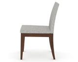 Canadel Upholstered Dining Chair 5038 in 7C Fabric and 19 Cognac Washed, side view
