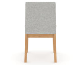 Canadel Upholstered Dining Chair 5038 in 7C Fabric and 20 Caramel Washed, back view