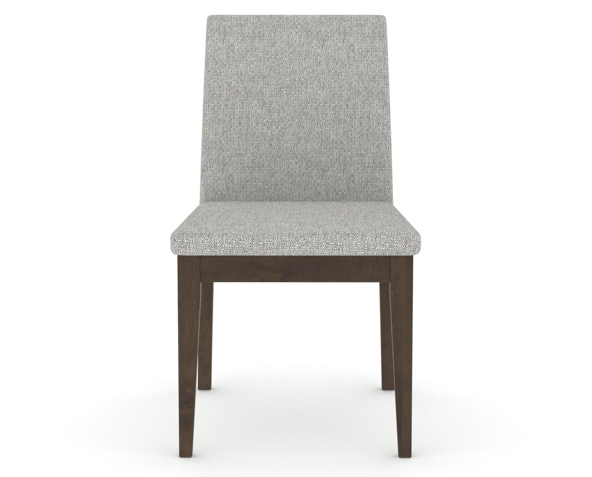 Canadel Upholstered Dining Chair 5038 in 7C Fabric and 29 Hazelnut Washed, front view
