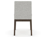 Canadel Upholstered Dining Chair 5038 in 7C Fabric and 29 Hazelnut Washed, back view