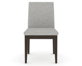 Canadel Upholstered Dining Chair 5038 in 7C Fabric and 59 Davy's Grey, front view