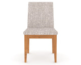 Canadel Upholstered Dining Chair 5038 in FP Crypton® and 01 Honey Washed, front view