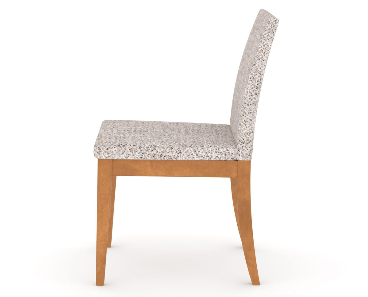 Canadel Upholstered Dining Chair 5038 in FP Crypton® and 01 Honey Washed, side view