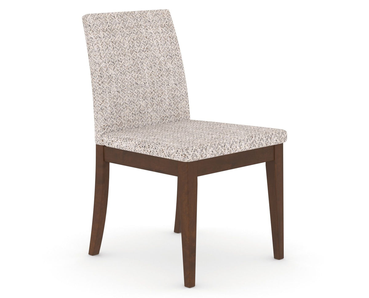 Canadel Upholstered Dining Chair 5038 in FP Crypton® and 19 Cognac Washed, three-quarter view