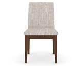 Canadel Upholstered Dining Chair 5038 in FP Crypton® and 19 Cognac Washed, front view