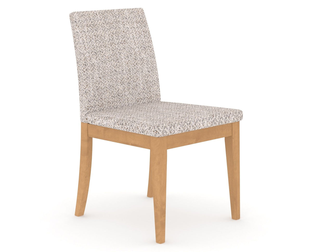 Canadel Upholstered Dining Chair 5038 in FP Crypton® and 20 Caramel Washed, three-quarter view