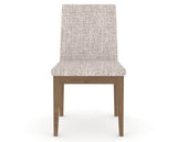 Canadel Upholstered Dining Chair 5038 in FP Crypton® and 25 Pecan Washed, front view