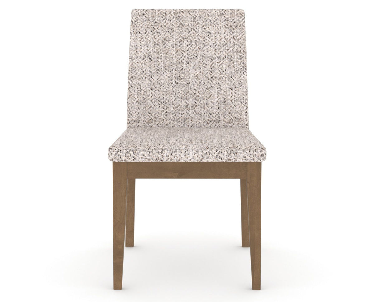 Canadel Upholstered Dining Chair 5038 in FP Crypton® and 25 Pecan Washed, front view