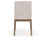 Canadel Upholstered Dining Chair 5038 in FP Crypton® and 25 Pecan Washed, back view