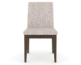 Canadel Upholstered Dining Chair 5038 in FP Crypton® and 29 Hazelnut Washed, front view