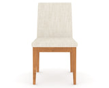 Canadel Upholstered Dining Chair 5038 in FT InsideOut® and 01 Honey Washed, front view