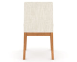 Canadel Upholstered Dining Chair 5038 in FT InsideOut® and 01 Honey Washed, back view