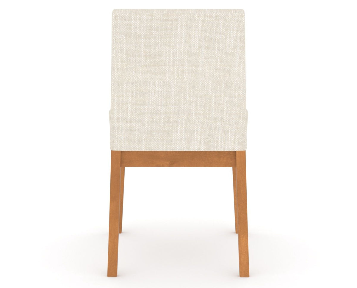 Canadel Upholstered Dining Chair 5038 in FT InsideOut® and 01 Honey Washed, back view