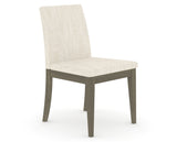 Canadel Upholstered Dining Chair 5038 in FT InsideOut® and 08 Shadow, three-quarter view