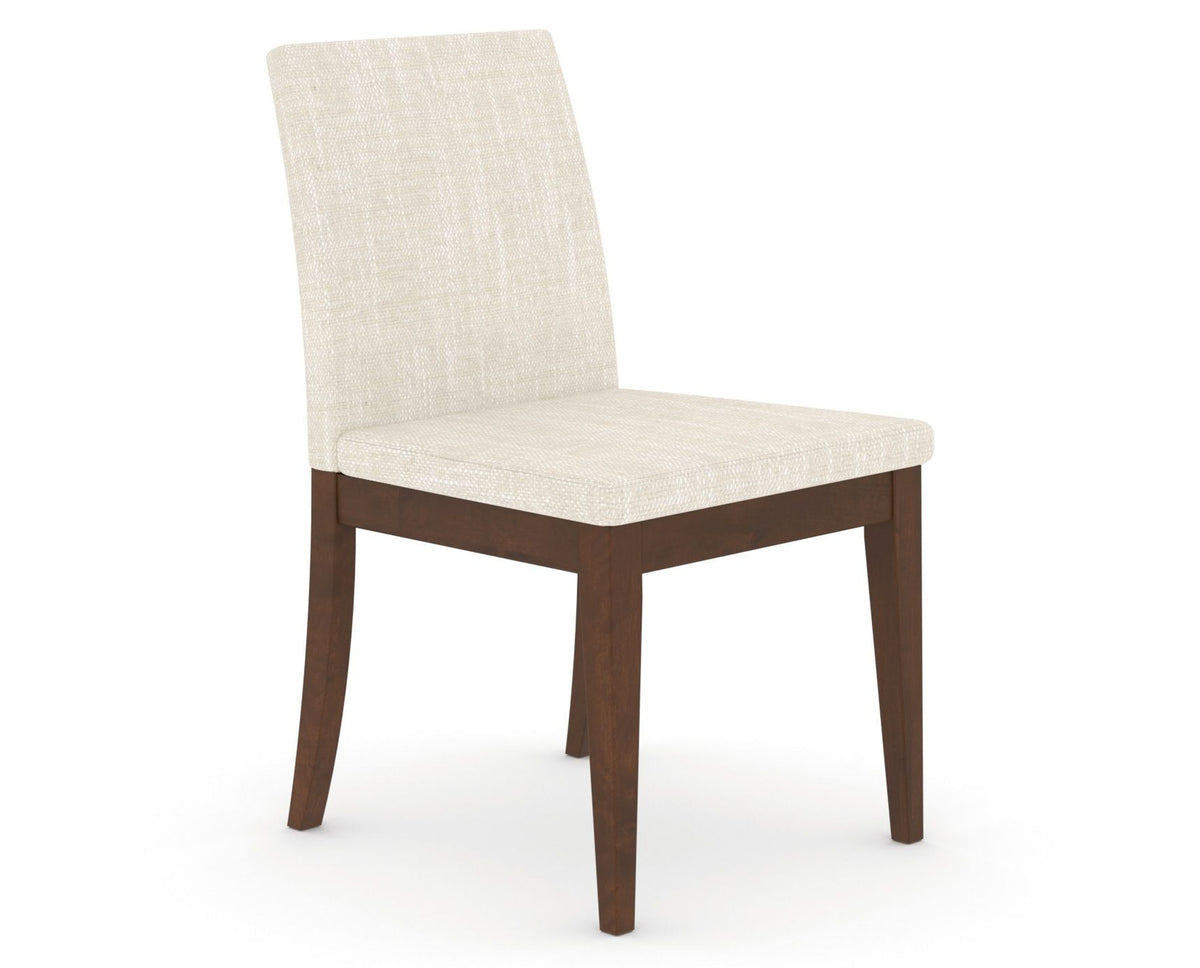 Canadel Upholstered Dining Chair 5038 in FT InsideOut® and 19 Cognac Washed, three-quarter view