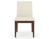 Canadel Upholstered Dining Chair 5038 in FT InsideOut® and 19 Cognac Washed, front view