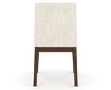 Canadel Upholstered Dining Chair 5038 in FT InsideOut® and 19 Cognac Washed, back view