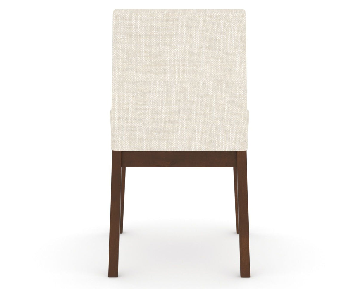 Canadel Upholstered Dining Chair 5038 in FT InsideOut® and 19 Cognac Washed, back view