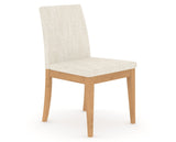 Canadel Upholstered Dining Chair 5038 in FT InsideOut® and 20 Caramel Washed, three-quarter view