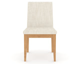Canadel Upholstered Dining Chair 5038 in FT InsideOut® and 20 Caramel Washed, front view