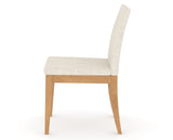 Canadel Upholstered Dining Chair 5038 in FT InsideOut® and 20 Caramel Washed, side view